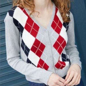 brandy melville size small argyle sweater